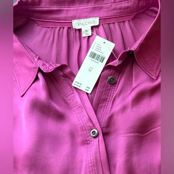 PILCRO $108 Pink Button-Up Blouse - Picture 3 of 5